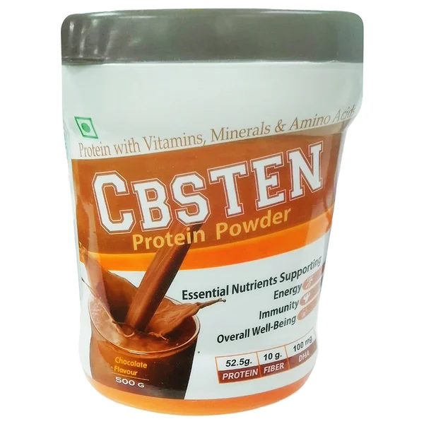 Cbsten Chocolate Flavour Protein Powder, 500 gm Jar