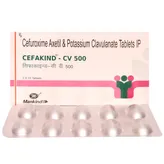 Cefakind-CV 500 Tablet 10's, Pack of 10 TABLETS