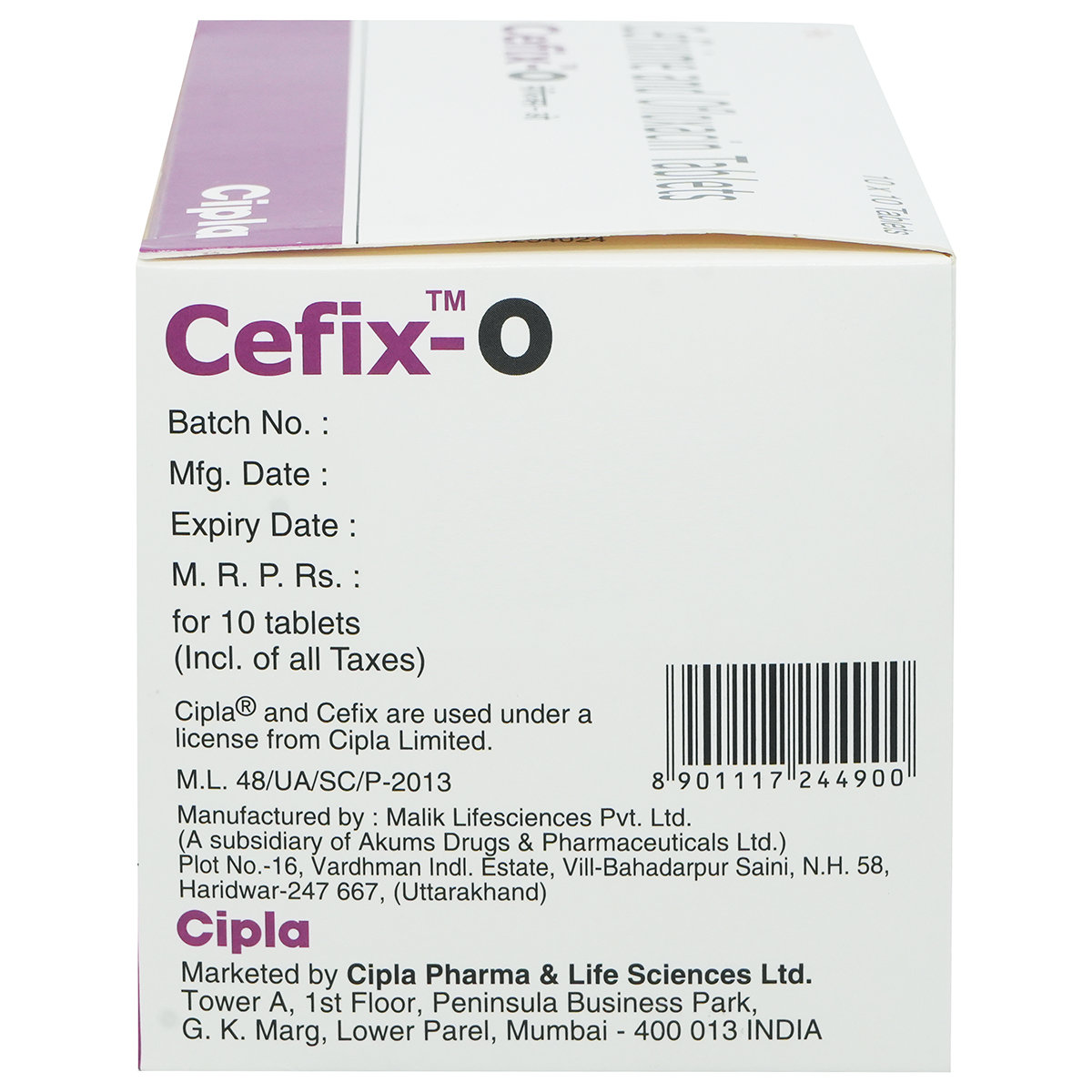Cefix O Tablet 10's, Pack of 10 TABLETS Cefix O Tablet 10's, Pack of 10 TABLETS