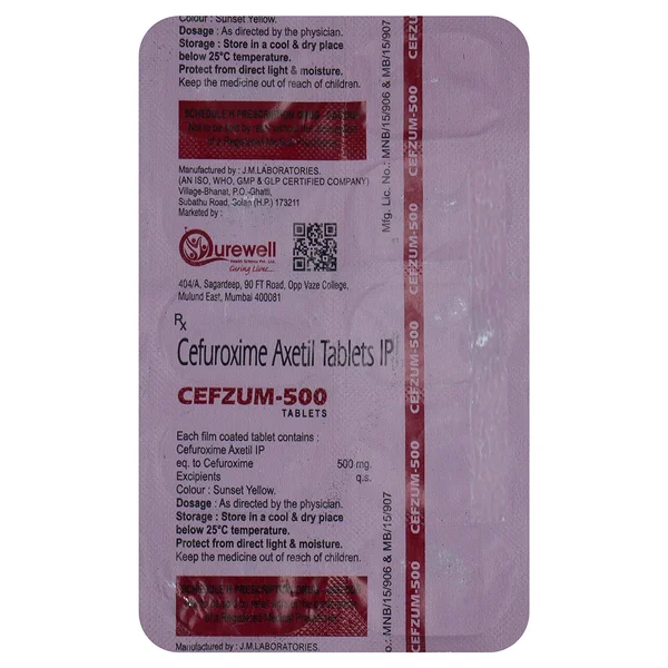 Cefzum 500mg/125mg Tablet 10's