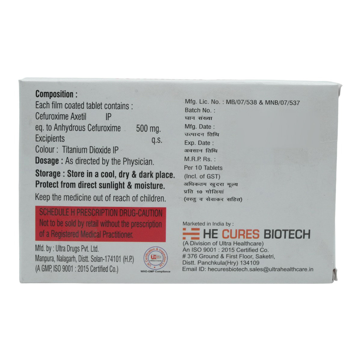 Cefuhawk-500mg Tablet 10's, Pack of 10 TabletS Cefuhawk-500mg Tablet 10's, Pack of 10 TabletS