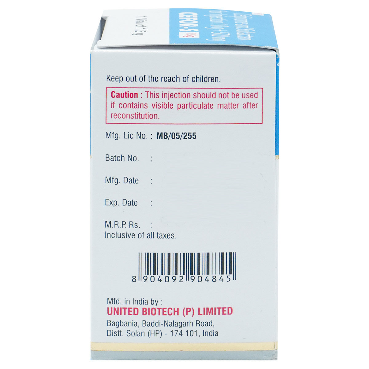 Cefor-S 1.5 gm Injection 1's, Pack of 1 Injection Cefor-S 1.5 gm Injection 1's, Pack of 1 Injection
