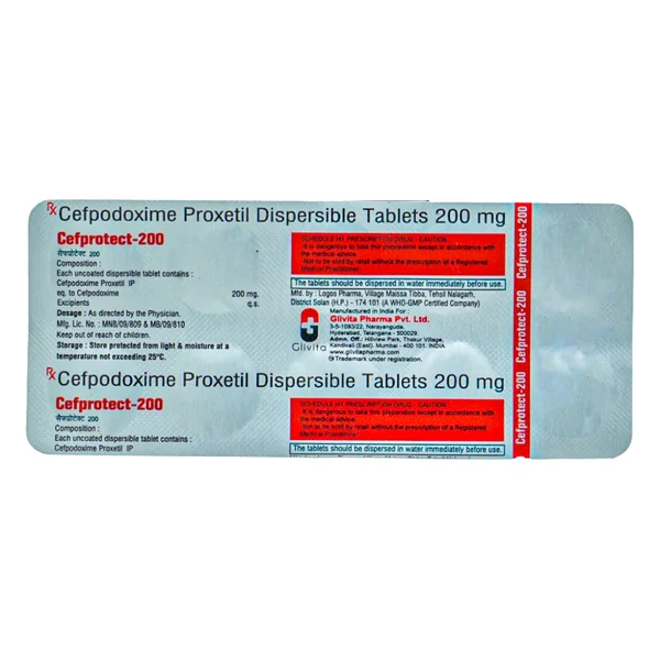 Cefprotect-200 Tablet 10's, Pack of 10 TABLETS
