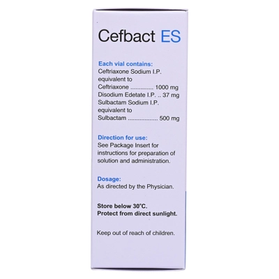 Cefbact ES 1.5 gm Injection 1's, Pack of 1 Injection