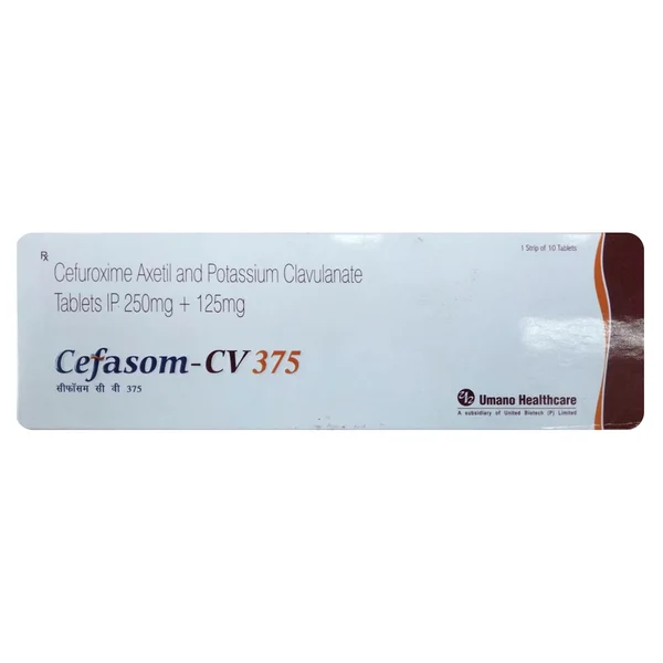 Cefasom-CV 375 Tablet 10's, Pack of 10 TabletS
