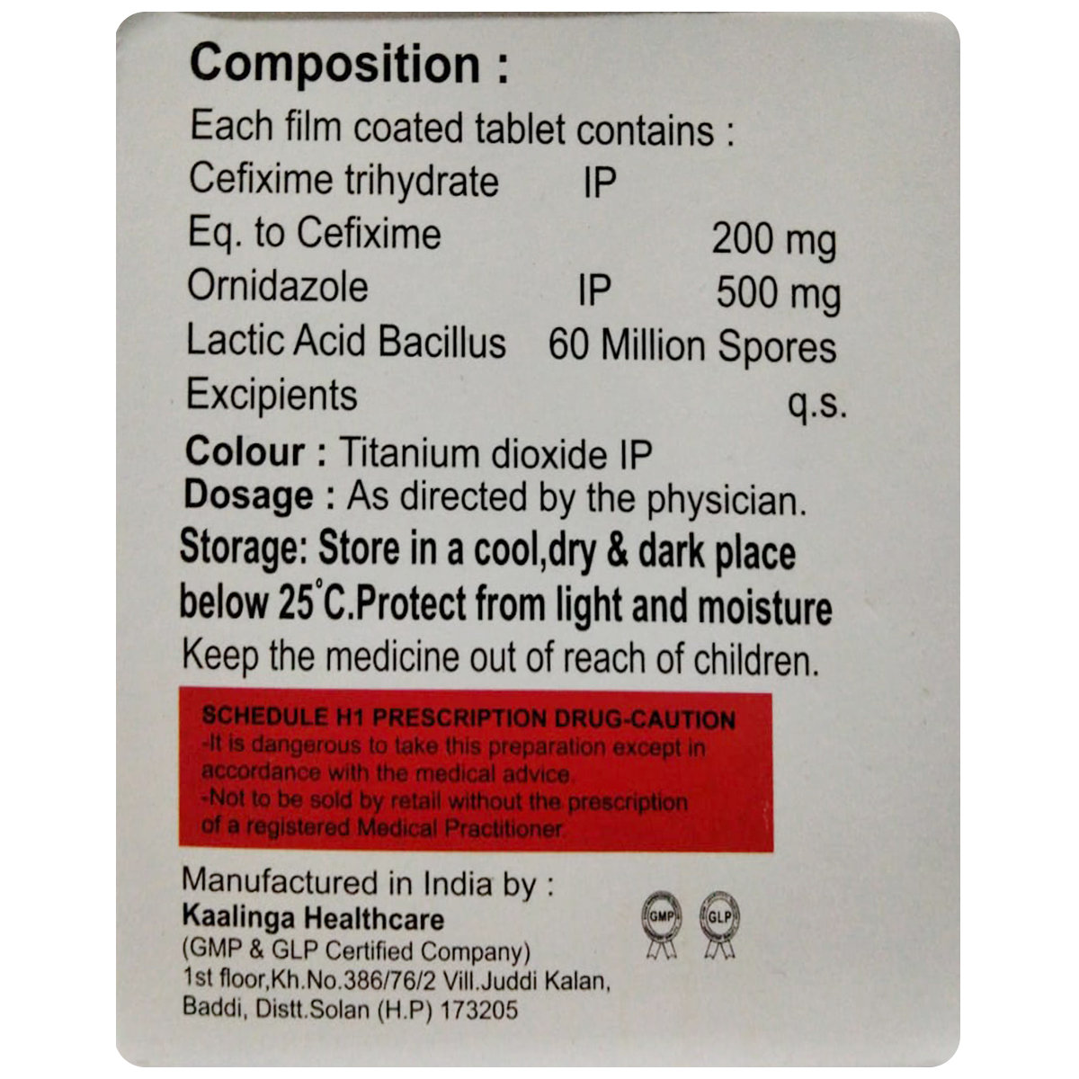Cefzole Tablet 6's, Pack of 6 TABLETS Cefzole Tablet 6's, Pack of 6 TABLETS