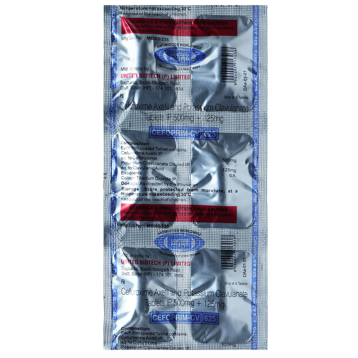 Cefoprim-CV 625 Tablet 6's, Pack of 6 TABLETS Cefoprim-CV 625 Tablet 6's, Pack of 6 TABLETS