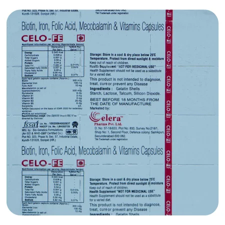 Celo FE Capsule 10's
