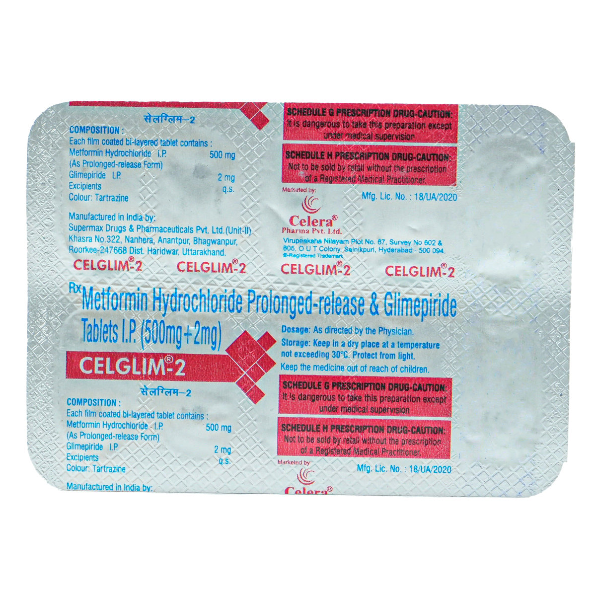 Celglim-2mg Tablet 10's, Pack of 10 TABLETS Celglim-2mg Tablet 10's, Pack of 10 TABLETS