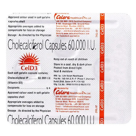 Cel D3 Softgel Capsule 4's