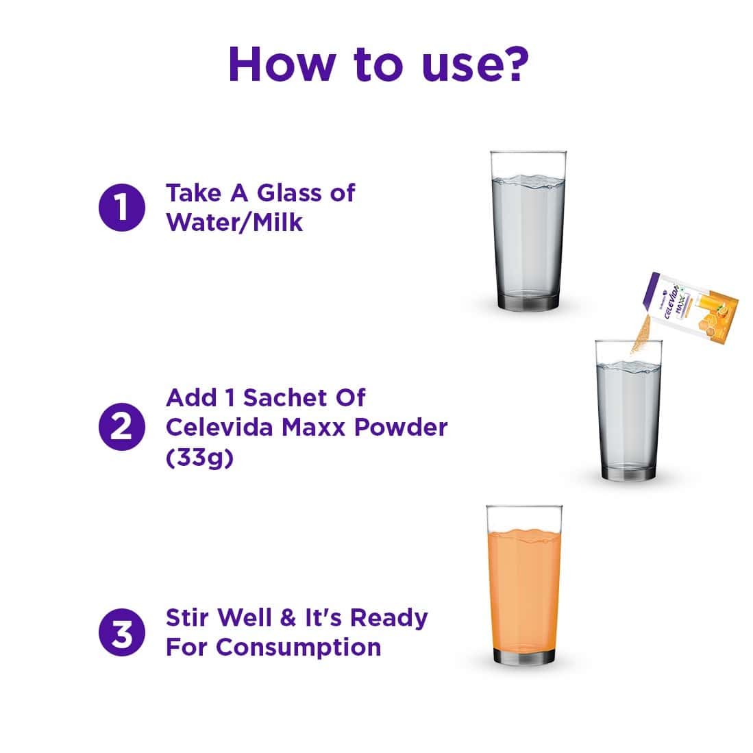 Celevida Maxx Orange Flavour Sachet, 14x33 gm, Pack of 1 Celevida Maxx Orange Flavour Sachet, 14x33 gm, Pack of 1