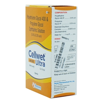 Cellwet Ultra Eye Drops 10 ml, Pack of 1 India