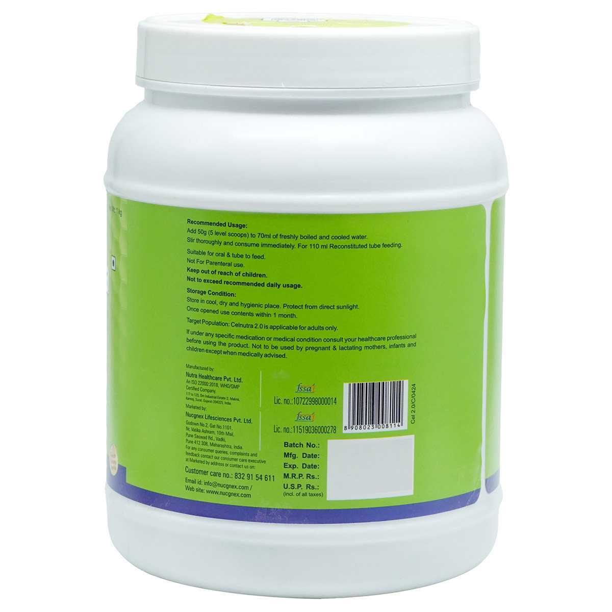 Celnutra 2.0 French Creamy Vanilla Powder 1 kg, Pack of 1 Celnutra 2.0 French Creamy Vanilla Powder 1 kg, Pack of 1