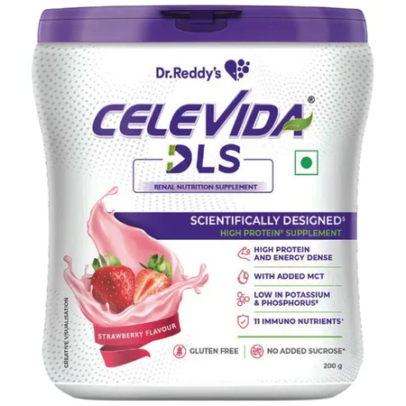 Celevida DLS Strawberry Flavour Powder 200 gm