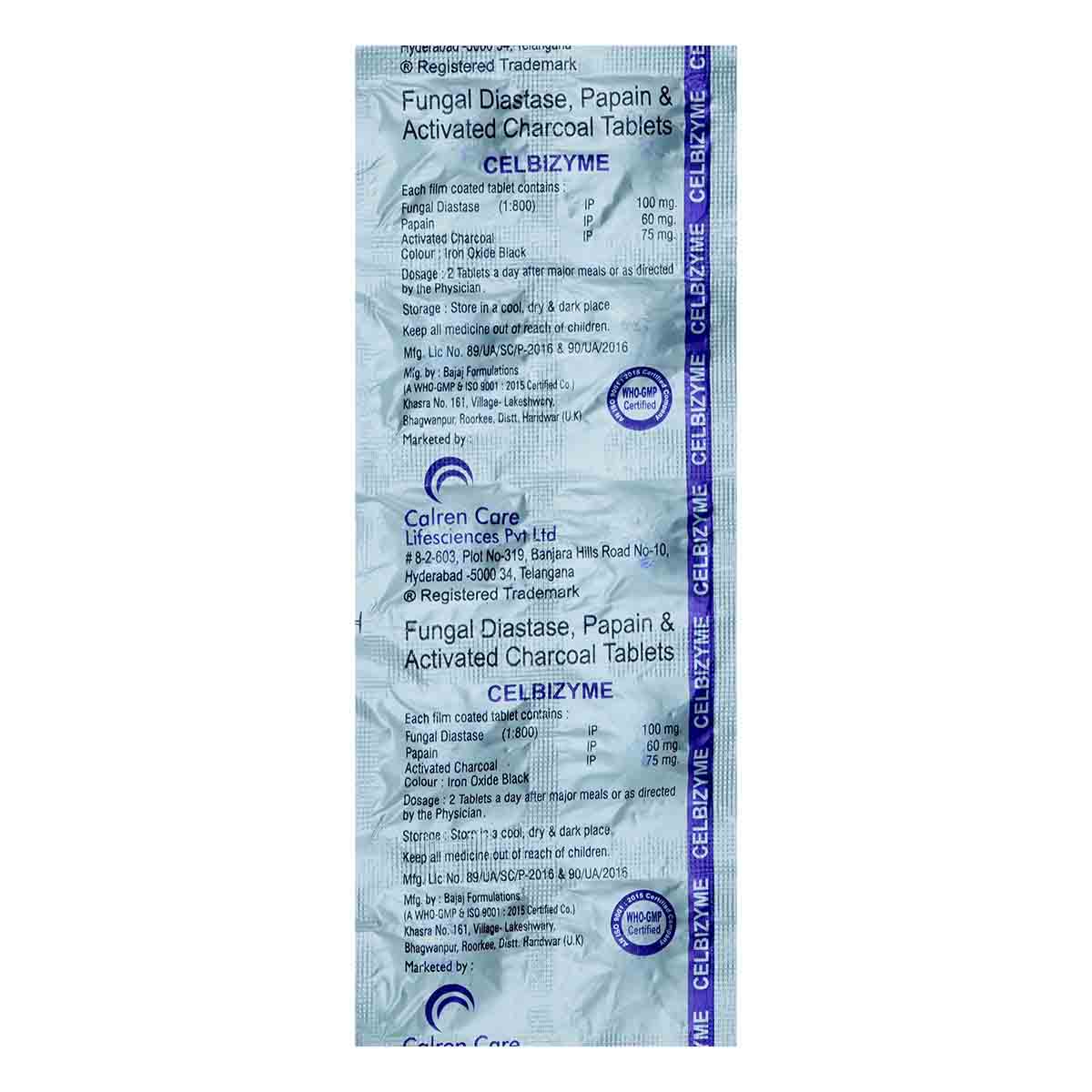 Buy Celbizyme Tablet 10's Online