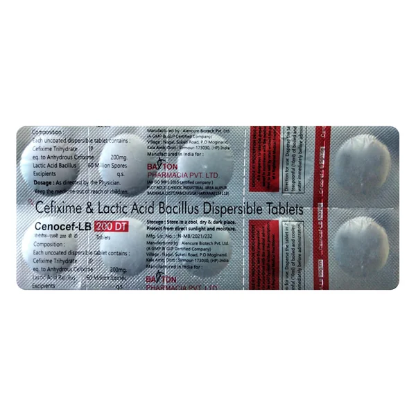 Cenocef-LB 200 DT Tablet 10's