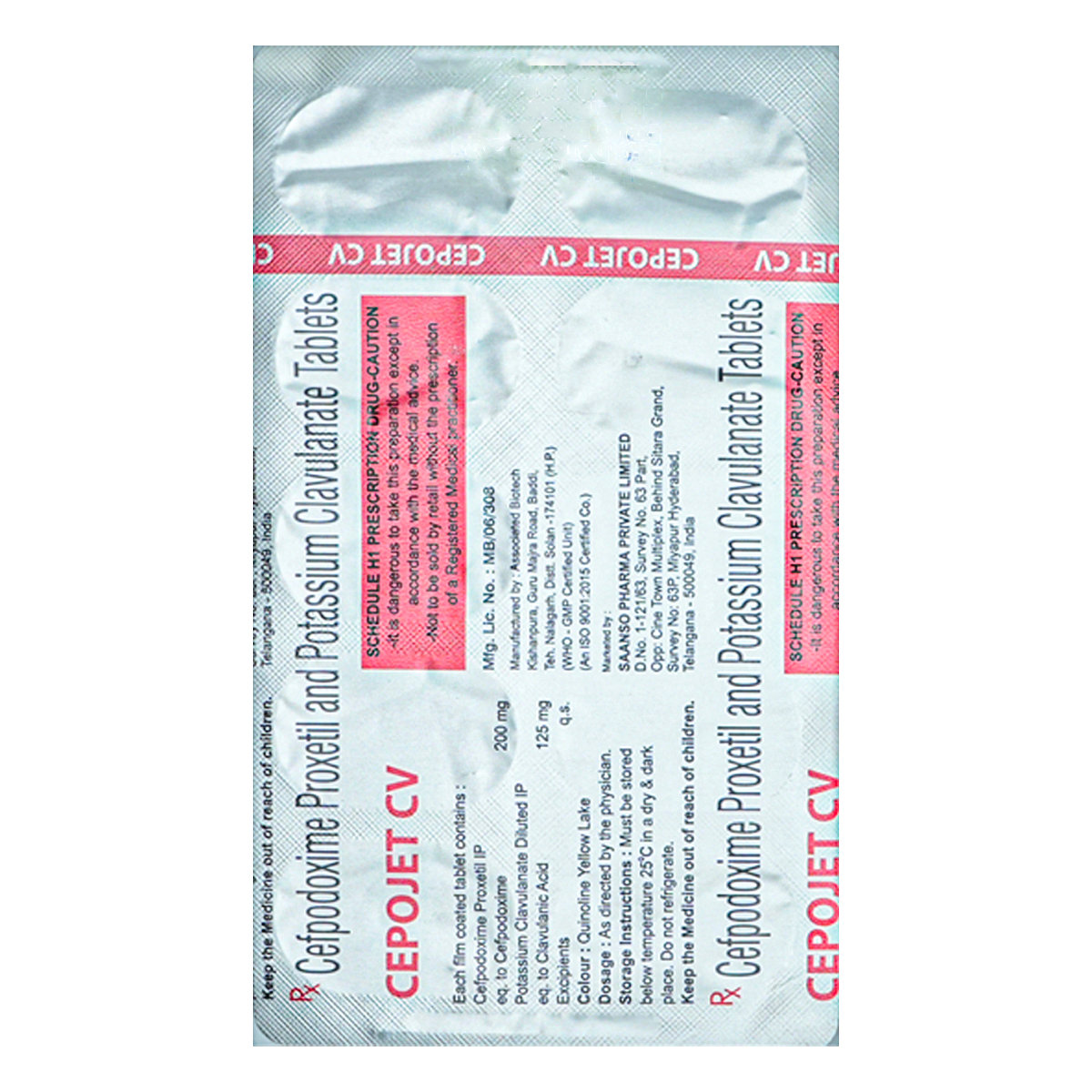 Cepojet CV Tablet 10's, Pack of 10 TabletS Cepojet CV Tablet 10's, Pack of 10 TabletS