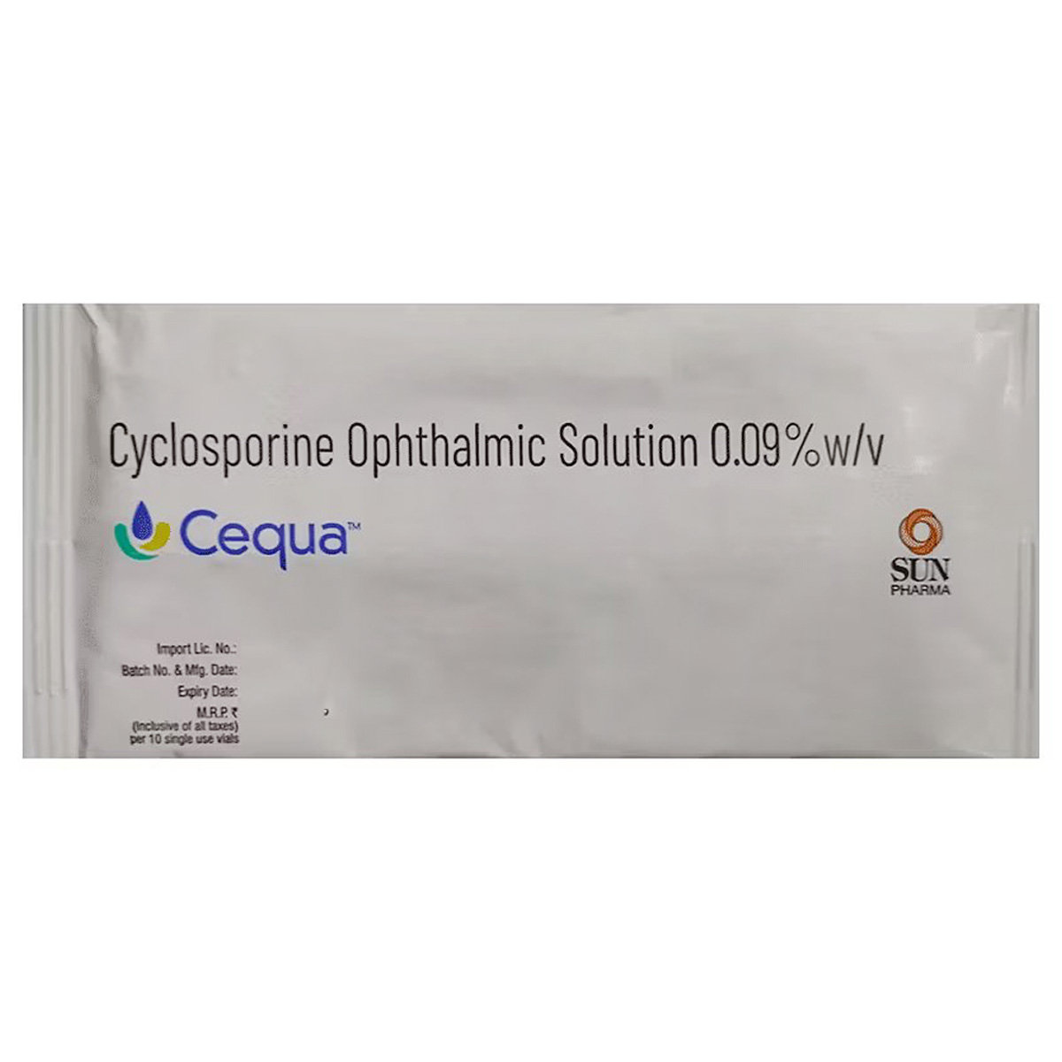 Cequa Ophthalmic Solution 10 x 0.25 ml, Pack of 1 Ophthalmic Solution Cequa Ophthalmic Solution 10 x 0.25 ml, Pack of 1 Ophthalmic Solution