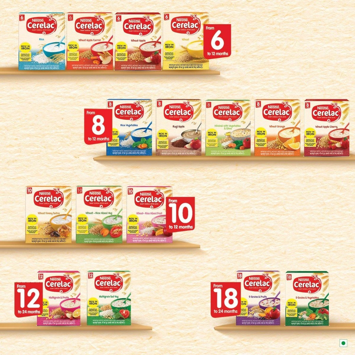 CERELAC Baby Food Cereal | Rice Vegetables for 8 to 12 Months Baby | Source of Iron & Protein | Instant Baby Food Cereal | 300g, Pack of 1 CERELAC Baby Food Cereal | Rice Vegetables for 8 to 12 Months Baby | Source of Iron & Protein | Instant Baby Food Cereal | 300g, Pack of 1