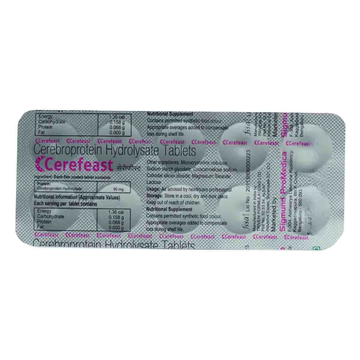 Cerefeast Tablet 10's, Pack of 10 TabletS Cerefeast Tablet 10's, Pack of 10 TabletS