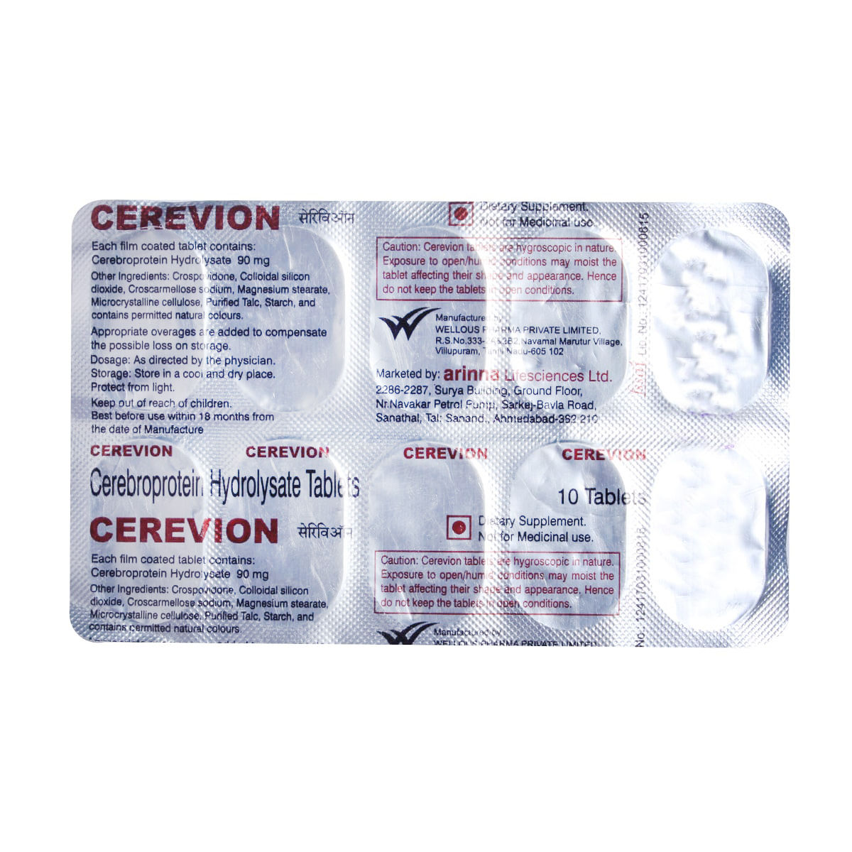 Buy Cerevion Tablet 10's Online