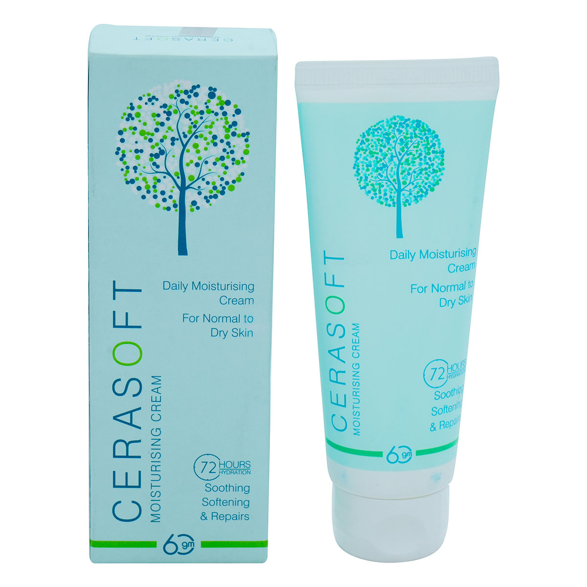 Cerasoft Moisturising Cream 60 gm | 72hrs Hydration | Prevnets Skin Dryness | For Normal To Dry Skin, Pack of 1 Cerasoft Moisturising Cream 60 gm | 72hrs Hydration | Prevnets Skin Dryness | For Normal To Dry Skin, Pack of 1