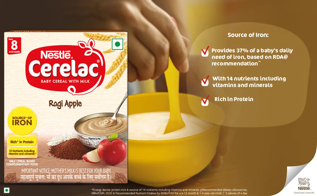 CERELAC Baby Food Cereal Ragi Apple for to 12 Months Baby