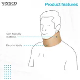 Vissco Cervical Collar Soft Medium, 1 Count, Pack of 1