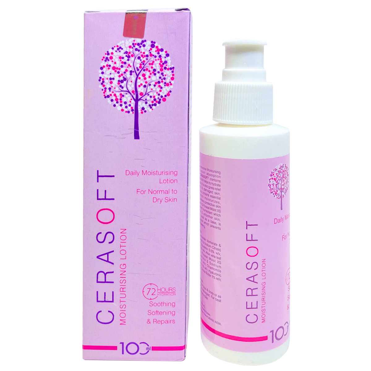Cerasoft Moisturising Lotion 100 ml | 72hrs Hydration | Prevnets Skin Dryness | Soothing, Softening & Repairs | For Normal To Dry Skin, Pack of 1 Cerasoft Moisturising Lotion 100 ml | 72hrs Hydration | Prevnets Skin Dryness | Soothing, Softening & Repairs | For Normal To Dry Skin, Pack of 1
