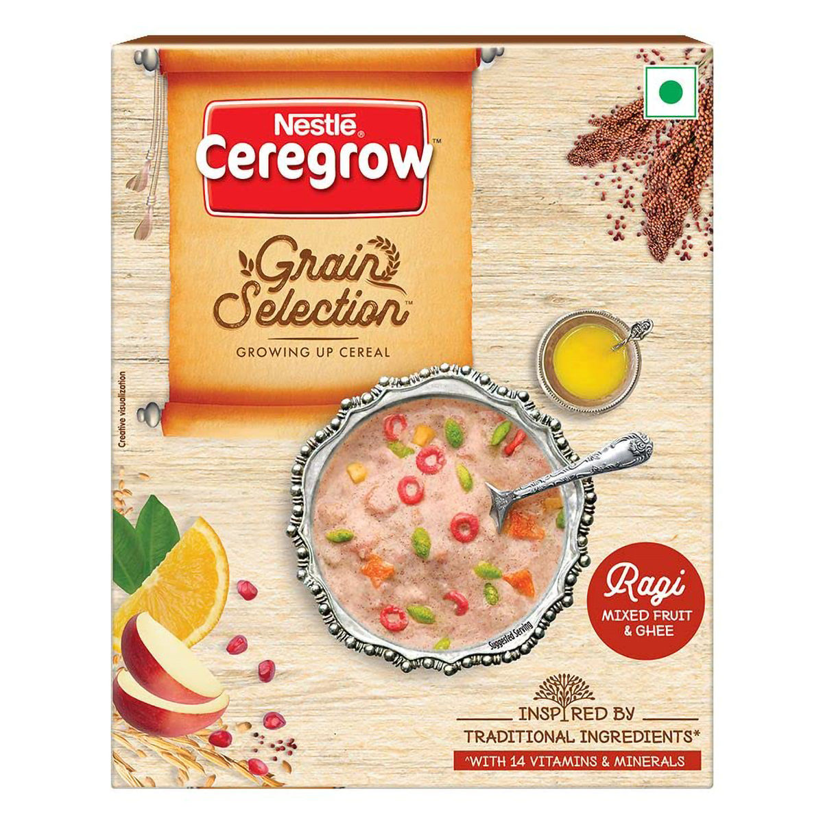 Buy Nestle Ceregrow Ragi Mixed Fruit & Ghee Powder, 300 gm Refill Pack Online