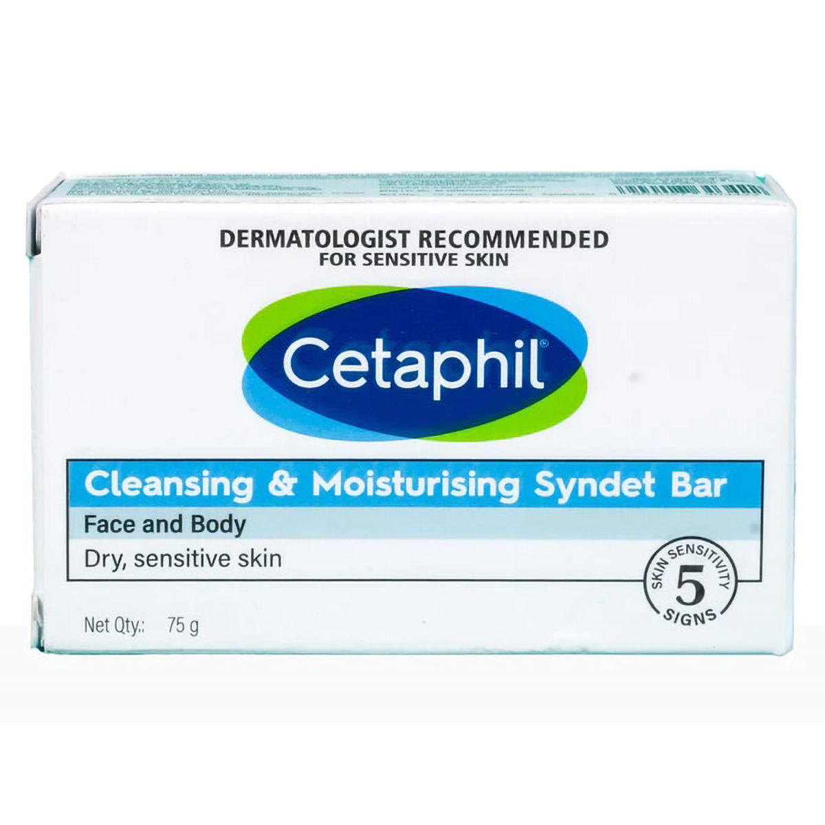 Cetaphil Cleansing & Moisturising Syndet Bar, 75 gm, Pack of 1 