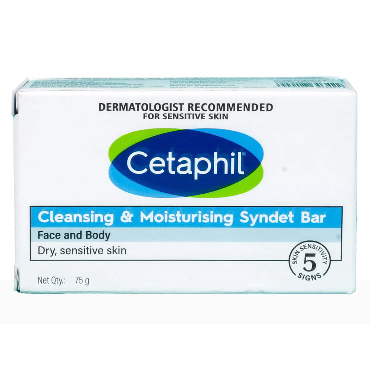 Cetaphil Cleansing & Moisturising Syndet Bar 75 gm | For Dry, Sensitive Skin, Pack of 1 Cetaphil Cleansing & Moisturising Syndet Bar 75 gm | For Dry, Sensitive Skin, Pack of 1
