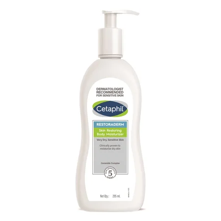 Cetaphil Restoraderm Skin Restoring Body Moisturizer Lotion 295 ml | Moisturises Dry Skin | Non Greasy Formula | For Very Dry, Sensitive Skin