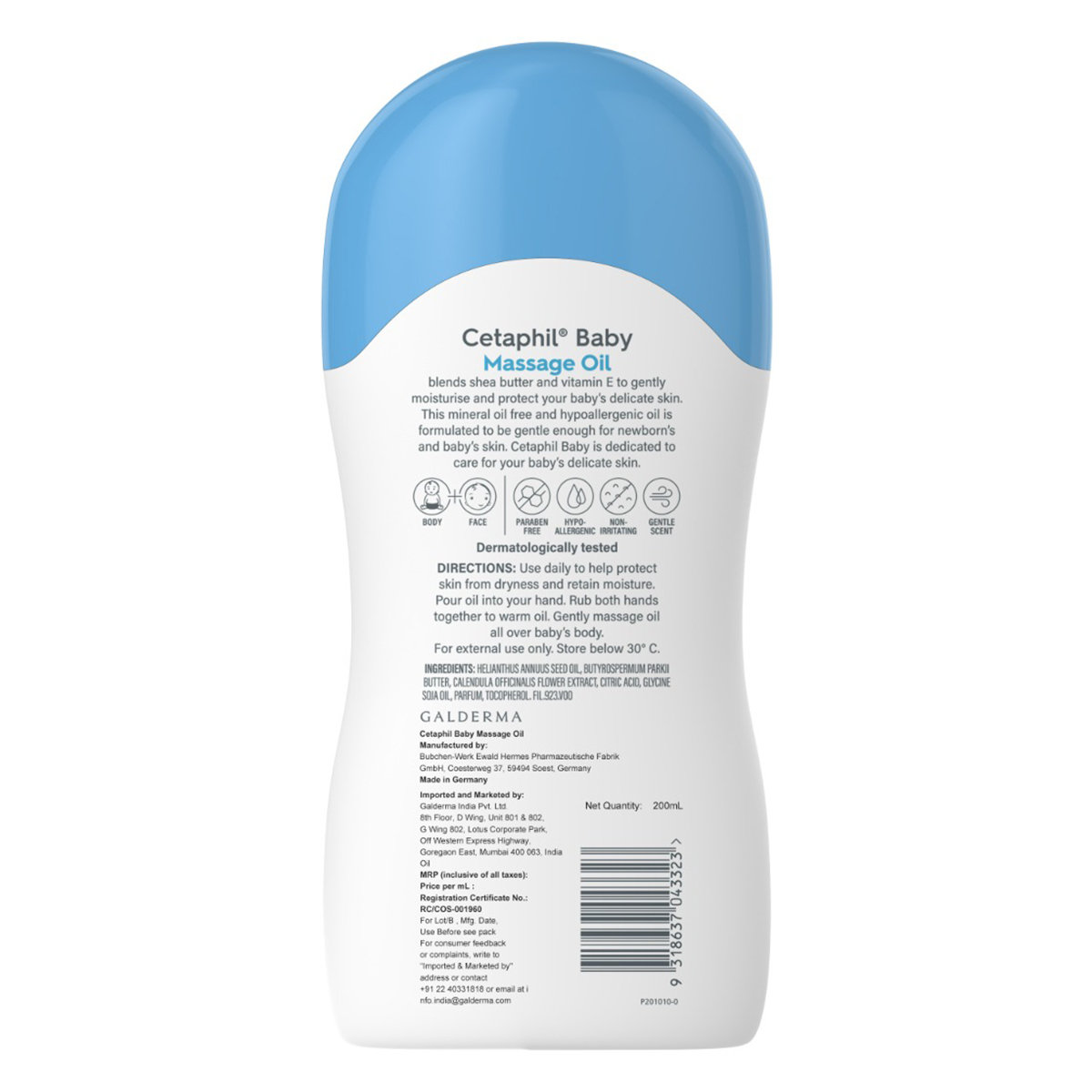 Cetaphil Baby Massage oil, 200 ml, Pack of 1 Cetaphil Baby Massage oil, 200 ml, Pack of 1