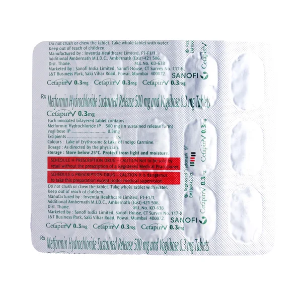 Cetapin V 0.3 mg Tablet 15's, Pack of 15 TabletS