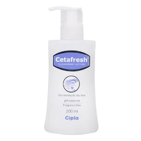 Cetafresh Cleansing Lotion 200 ml | Cetyl Alcohol, Stearyl Alcohol | pH Balanced | For Normal To Oily Skin