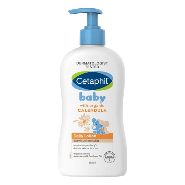 Cetaphil Baby Daily Lotion with Organic Calendula, 400 ml, Pack of 1