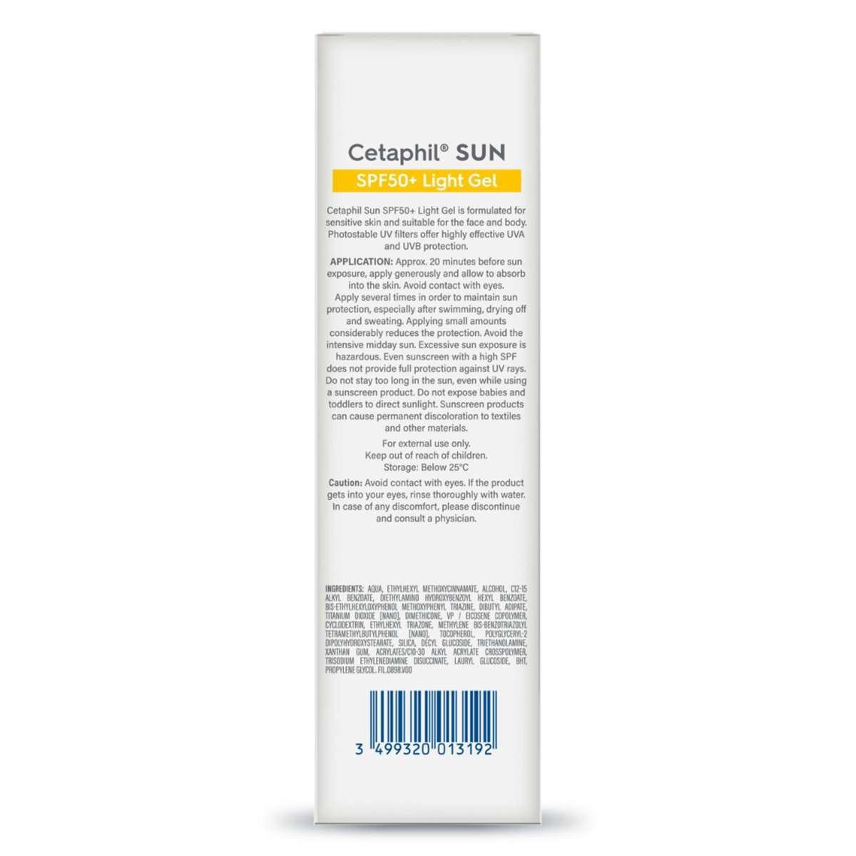 Cetaphil Sun SPF 50+ Very High Protection Light Gel, 50 ml, Pack of 1 Cetaphil Sun SPF 50+ Very High Protection Light Gel, 50 ml, Pack of 1