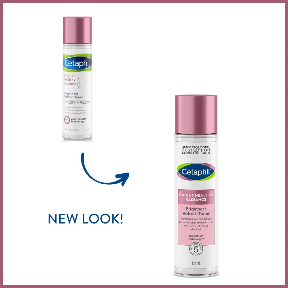 Cetaphil Brightness Refresh Toner 150 ml | Gentle Bright Technology With Natural Sea Daffodil Extract, Niacinamide | Brightens & Illuminates Skin Complexion | Fade Away Dark Spots | Non Sticky | For Sensitive Skin, Pack of 1 Cetaphil Brightness Refresh Toner 150 ml | Gentle Bright Technology With Natural Sea Daffodil Extract, Niacinamide | Brightens & Illuminates Skin Complexion | Fade Away Dark Spots | Non Sticky | For Sensitive Skin, Pack of 1