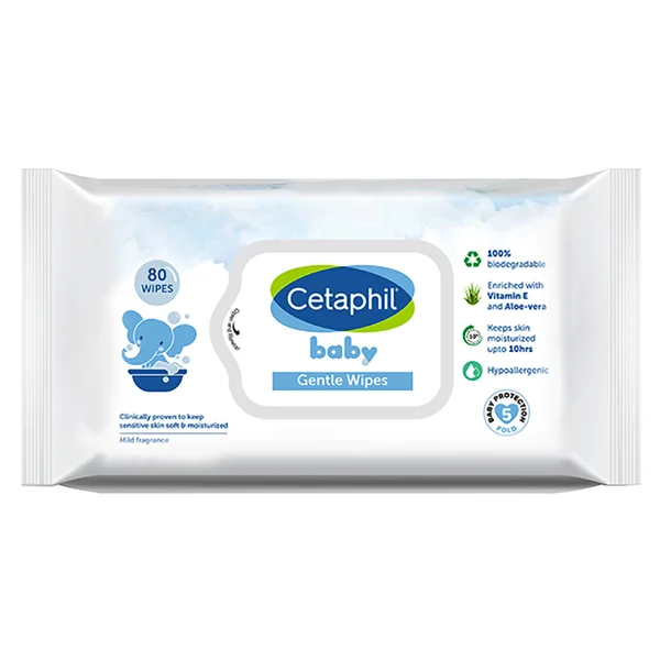 Cetaphil Baby Gentle Wipes, 80 Count, Pack of 1