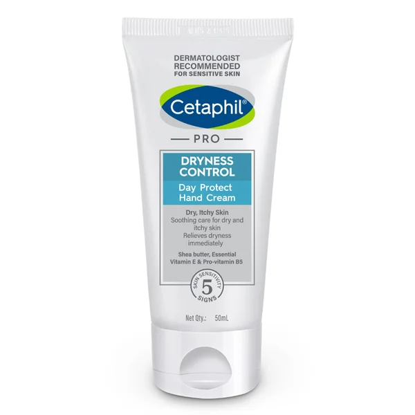 Cetaphil Pro Day Protect Hand Cream 50 ml | Shea Butter, Essential Vitamin E &amp; Pro Vitamin B5 | Relieves &amp; Control Dryness | Non Greasy | For Dry, Itchy Skin, Pack of 1