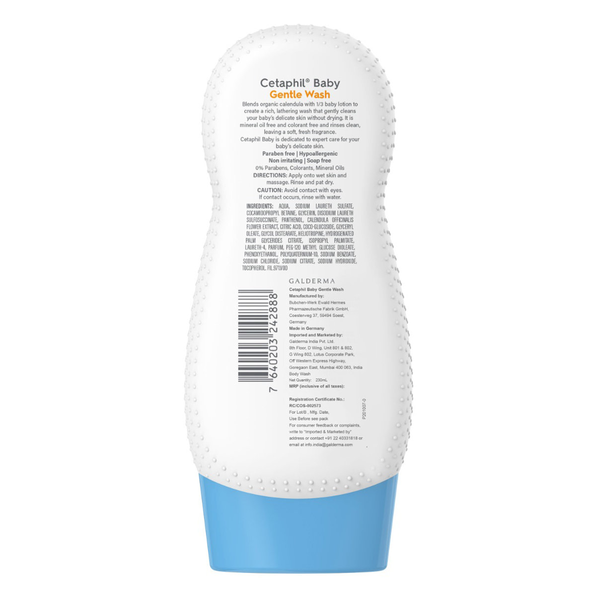 Cetaphil Baby Gentle Wash with Organic Calendula, 230 ml, Pack of 1 Cetaphil Baby Gentle Wash with Organic Calendula, 230 ml, Pack of 1