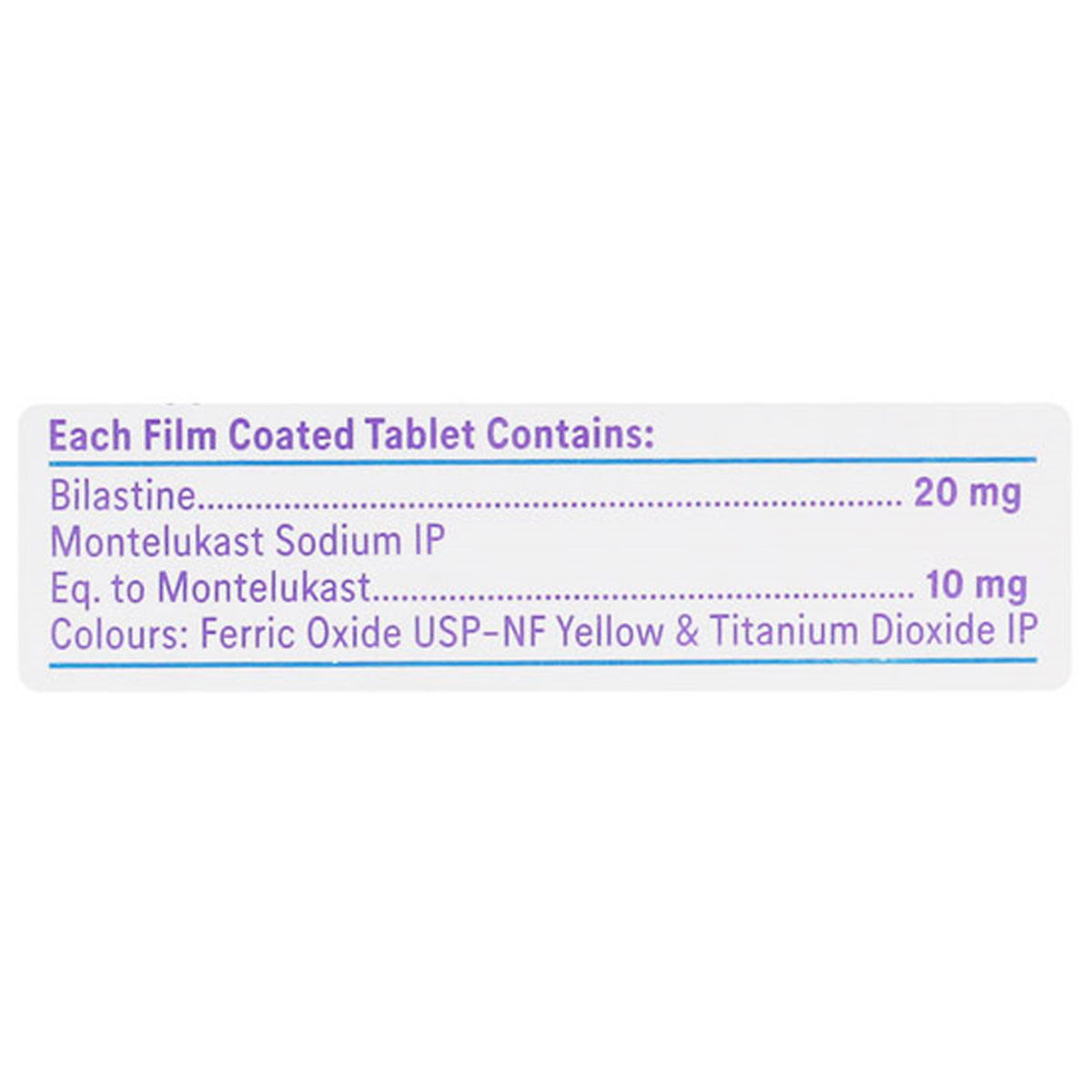 Cetzine-BM 20/10 Tablet 10's, Pack of 10 TABLETS Cetzine-BM 20/10 Tablet 10's, Pack of 10 TABLETS