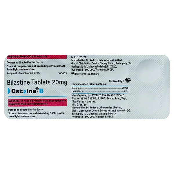 Cetzine-B 20 Tablet 10's