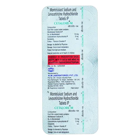 Cetalore-M 10/5 Tablet 10's