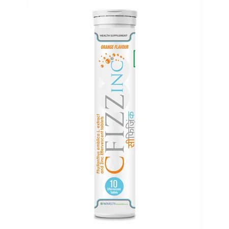 Cfizzinc Orange Flavour Effervescent Tablets 10's