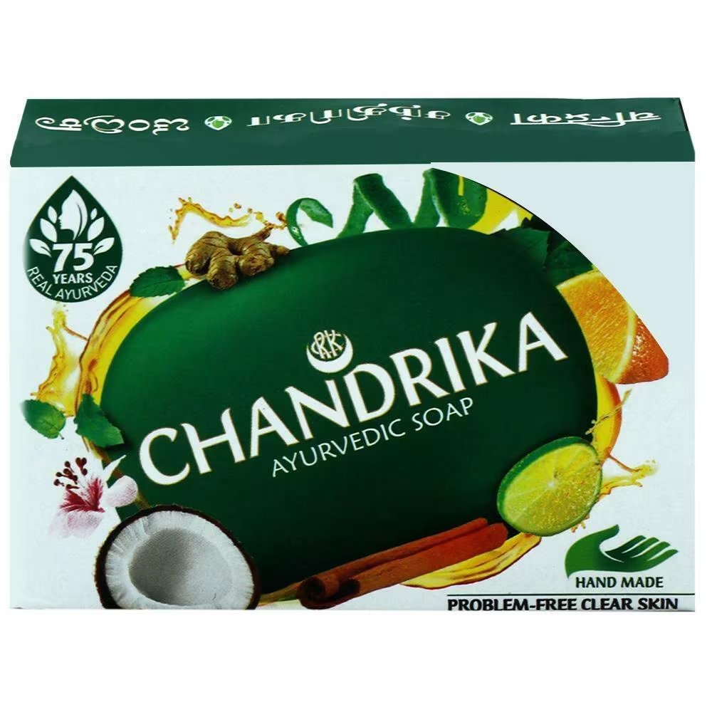 Chandrika Ayurvedic Soap 125 gm | For Problem Free & Clear Skin, Pack of 1 Chandrika Ayurvedic Soap 125 gm | For Problem Free & Clear Skin, Pack of 1