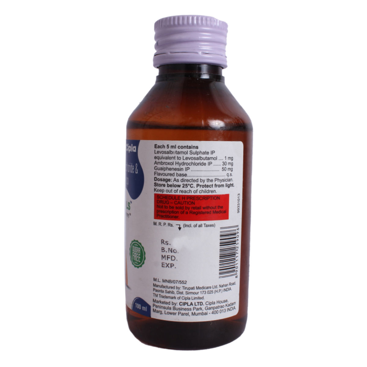 Cheston LS Sugar Free Syrup 100 ml Price, Uses, Side Effects, Composition Apollo Pharmacy