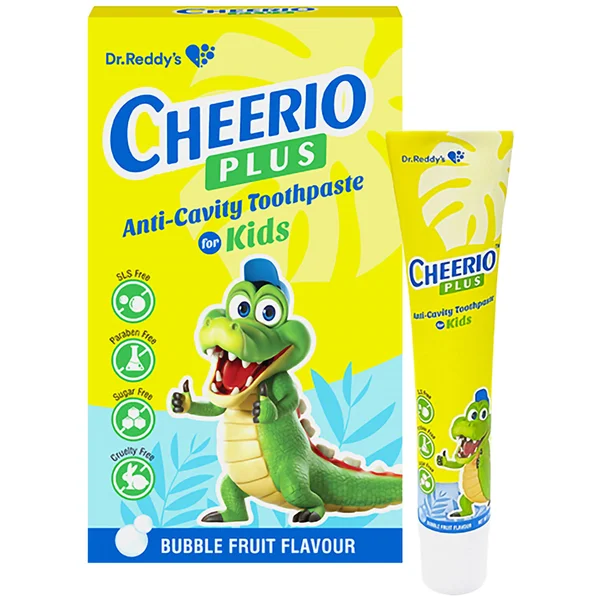 Cheerio Plus Bubble Fruit Flavour Kids Toothpaste, 75 gm, Pack of 1