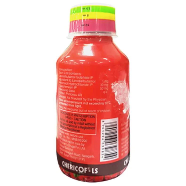 Buy Chericof-LS Sugar Free Syrup 100 ml online | Uses, Side Effects ...